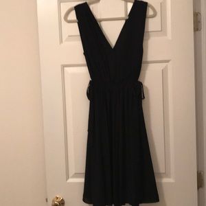 Anthropologie black crepe LBD
